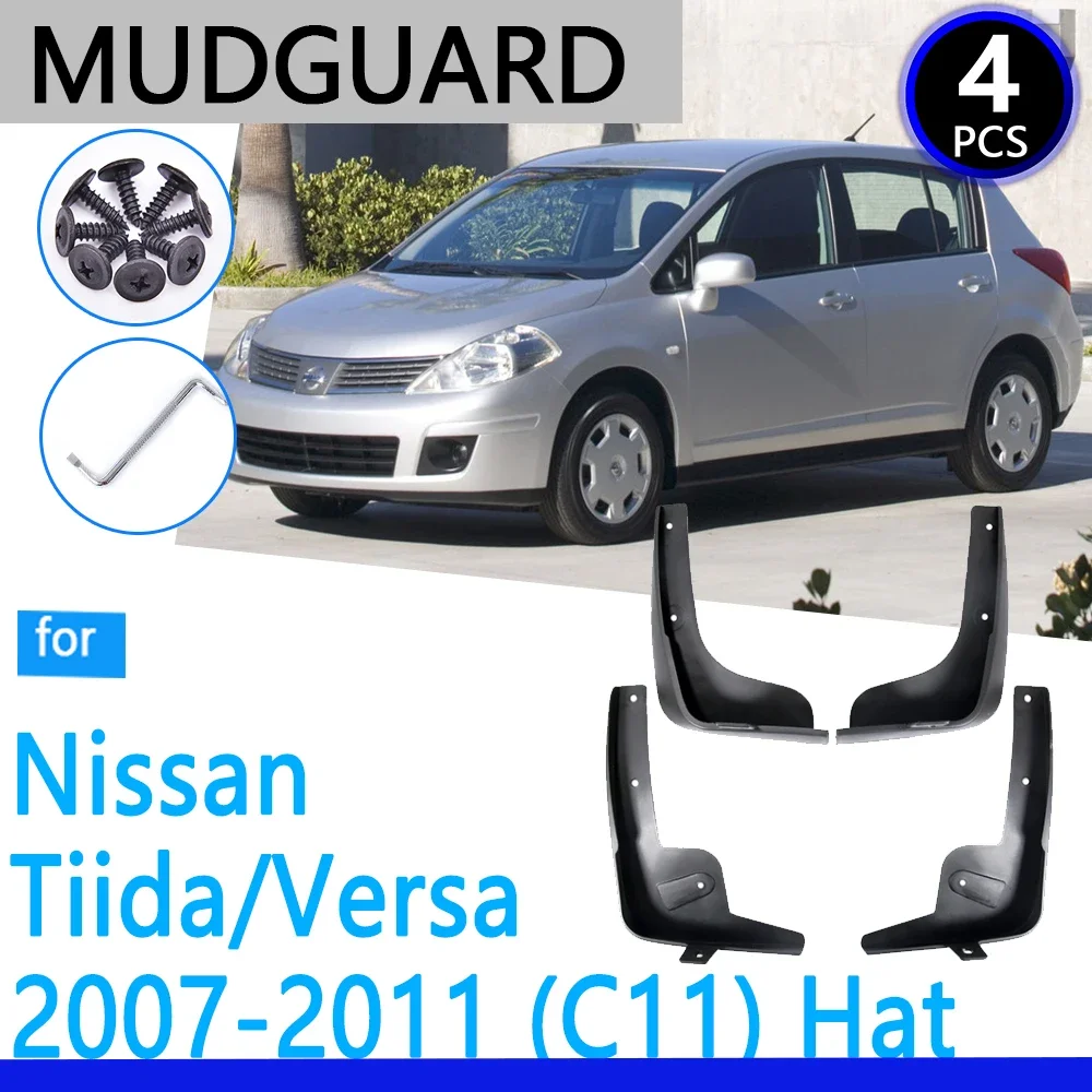 

Mudguards fit for Nissan Tiida Versa Latio C11 2007~2011 2008 2009 2010 Car Accessories Mudflap Fender Auto Replacement Parts