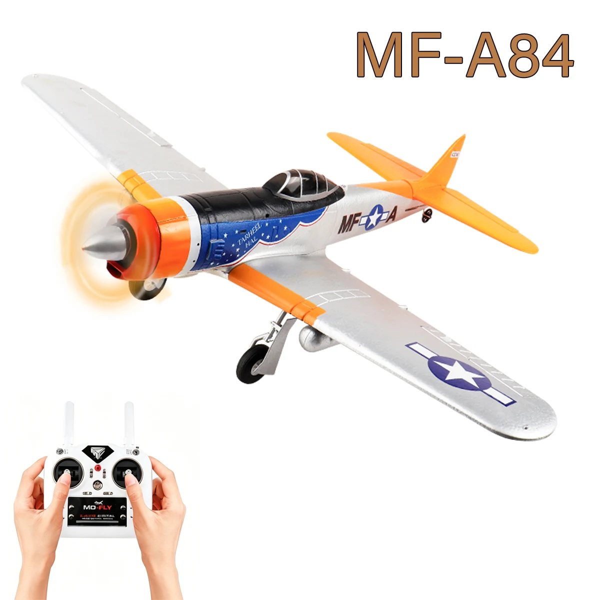 NUEVO Avión MF-A84 1/16, Avión de Control Remoto 2.4G, Envergadura de 690 mm, Aeronave de Ala Fija con Giroscopio, Modelo de Planeador sin Escobillas