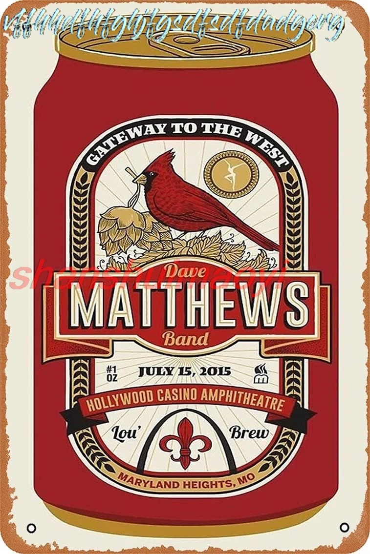 Dave Matthews Band Poster Metal Sign 8X12 Inch Art Wall Decor sign