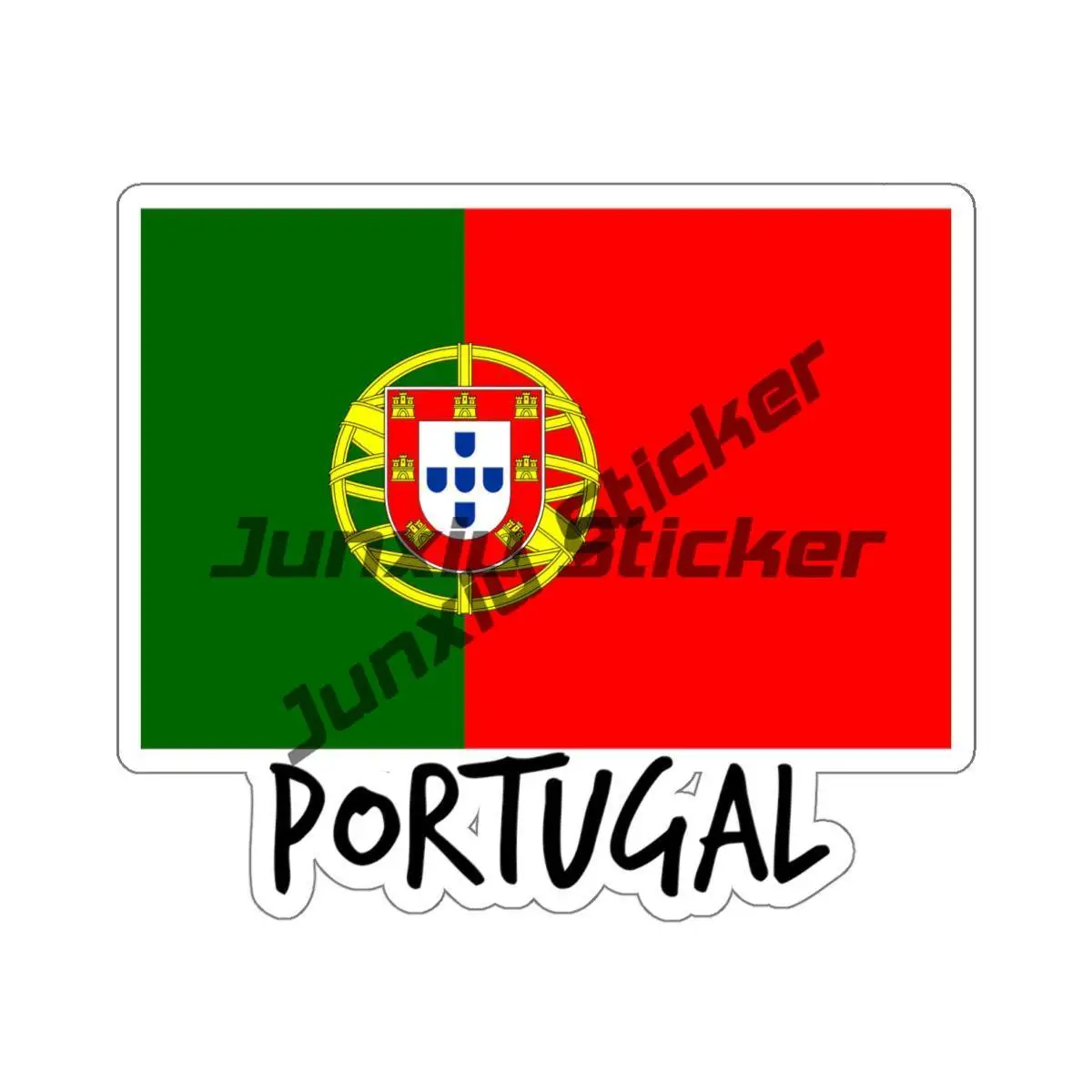 

Lisbon City Portugal Coat of Arms Car Sticker Number with Portuguese Flag Country Code Oval Flag PVC Decal Styling Accessory