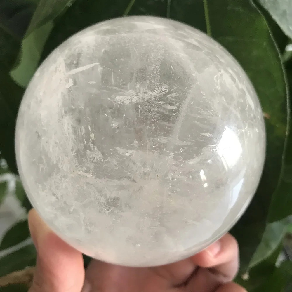 

Natural Big White Quartz Ball Reiki Healing Room Decoration，Natural stone ball home decorated high quality stones sphere