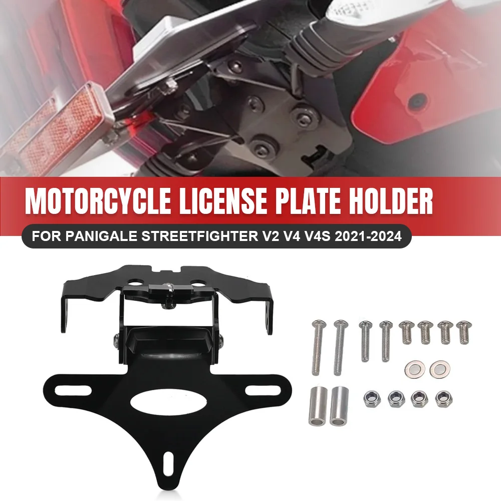 

Motorcycle Accessories For DUCATI Panigale StreetFighter V2 V4 V4S 2024 2023 2022 2021 License Plate Holder Number Plate Bracket