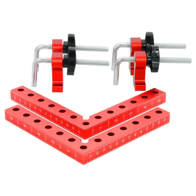 L-Shaped 120/140mm Right Angle Fixing Clip 90 Degree Woodworking Clamping Tool Auxiliary Positioning Panel Clamp for DIY Project
