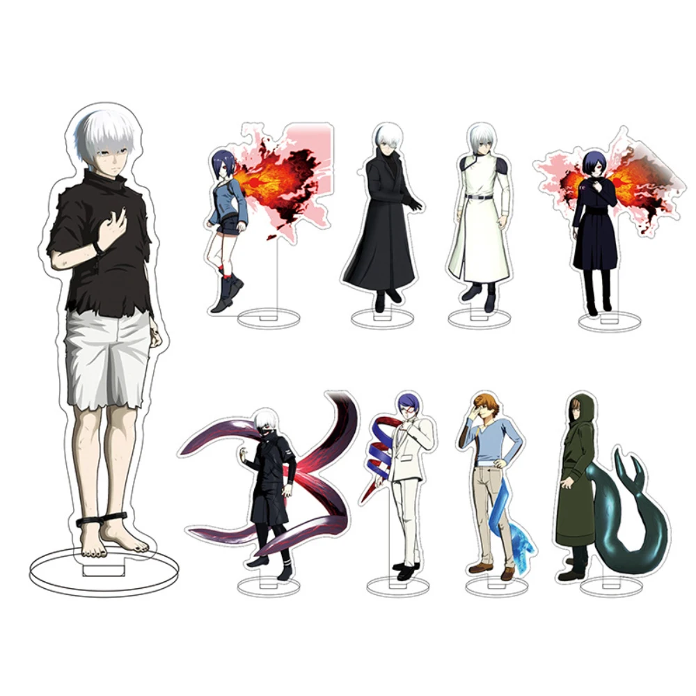 애니메이션 도쿄 구울 코스프레 스탠드, 카네키 켄 토우카 키리시마 액션 피규어 장식, 아크릴 컬렉션 모델, 크리스마스 선물