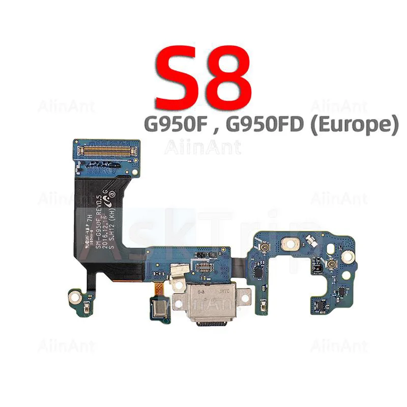 Aiinant Bottom Charging USB Date Dock Microphone Charger Flex Cable For Samsung Galaxy S8 S9 Plus + G950U G955U G960U G965U