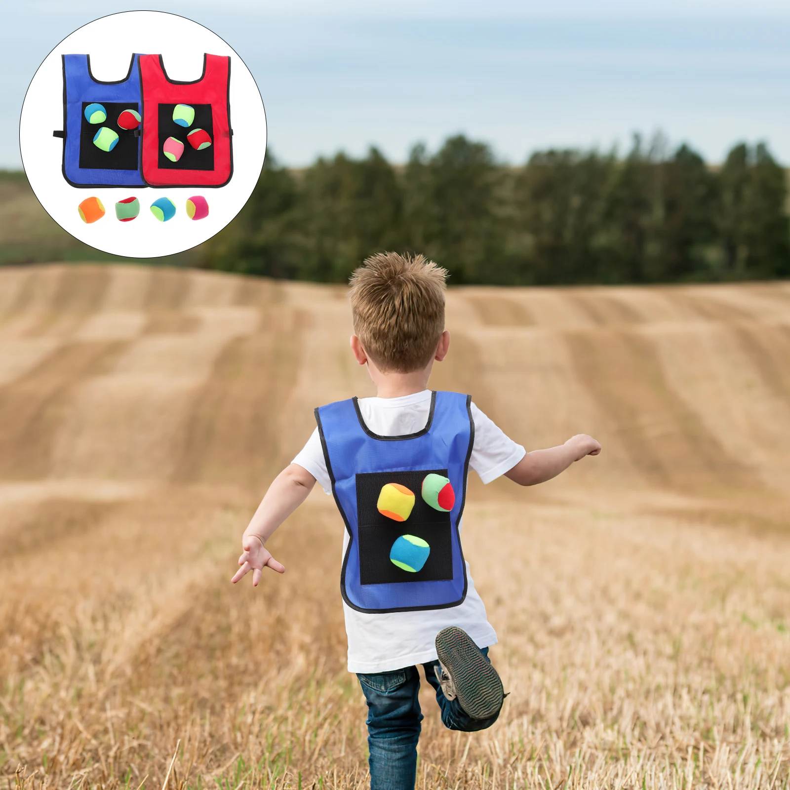 

12 Pcs Sticky Vest Children Balls Outdoor Games for Kids Prop Dodgeball Targets Boys Parent-child