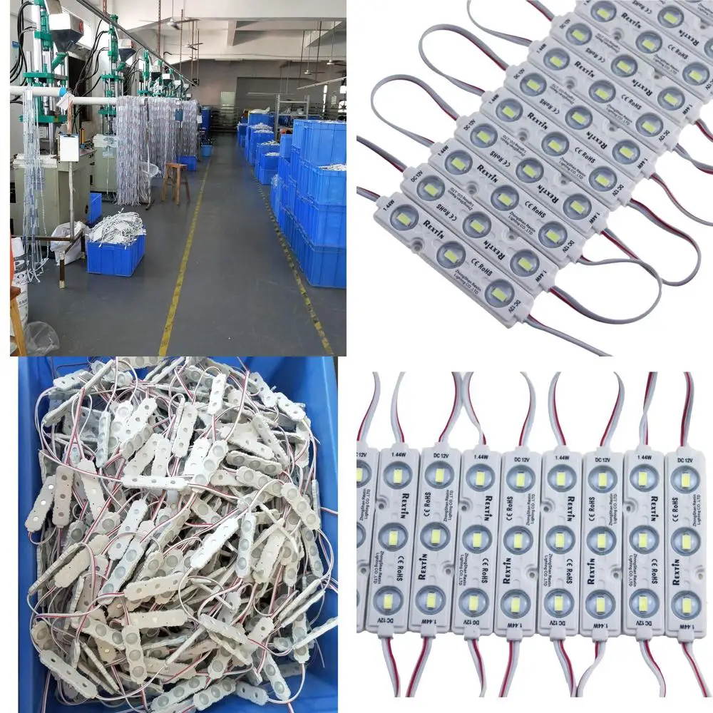 

200pcs 3 LED Green 5630 5730 SMD Waterproof Decorative Lights, 40-45LM per LED, for Signage and Advertising with Adhesive Back