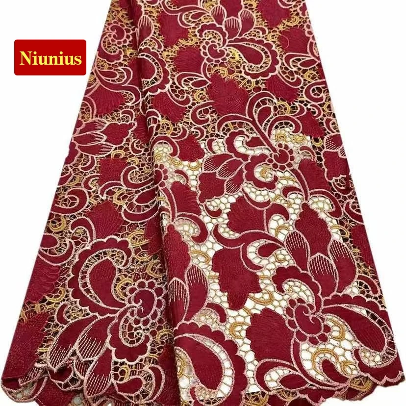 

2026 Delicate Very Soft Cotton Laser Embroidery High Quality Swiss Lace Fabric Party Evening Dress NN1568_R