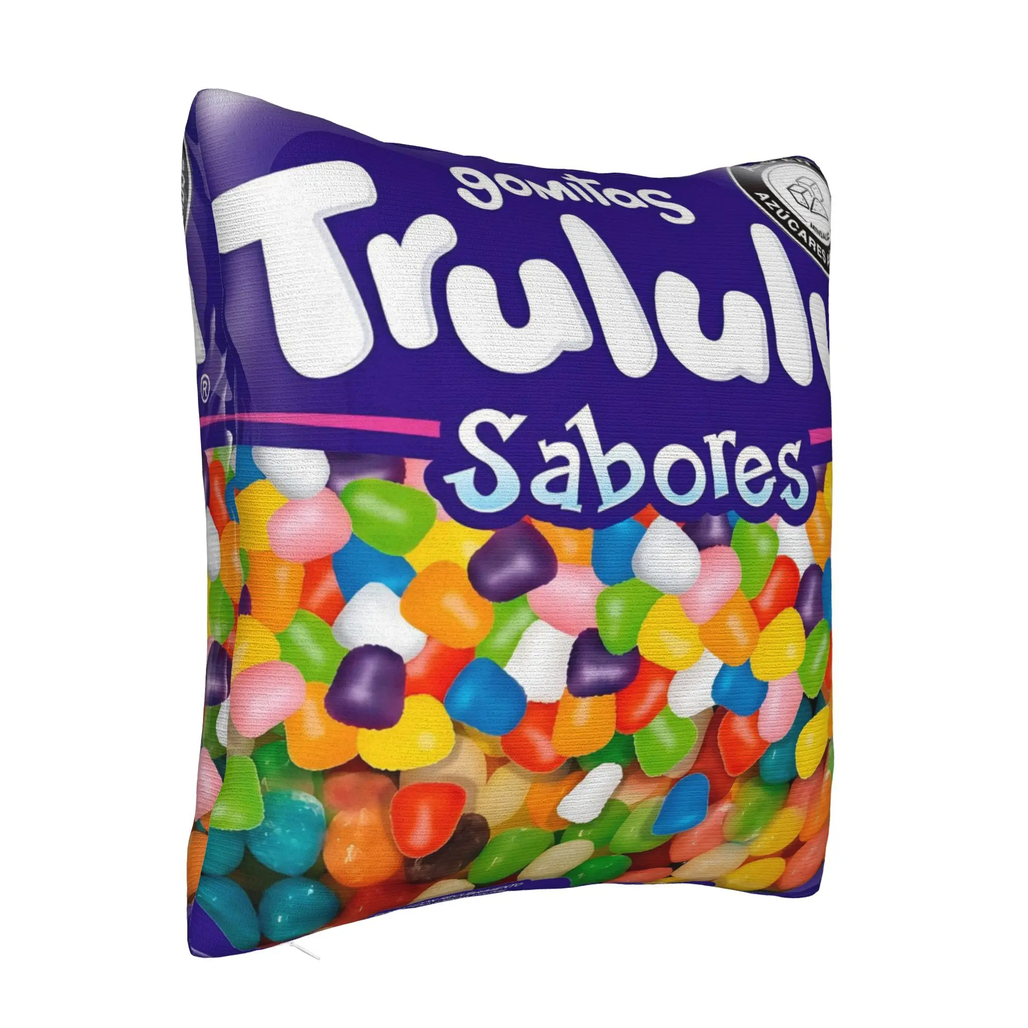 Customize 1pc Trululu Gomitas Sabores Assorted Fruit Flavored Gummies Decorative Pillowcases for Cozy Living Room and Bedroom So