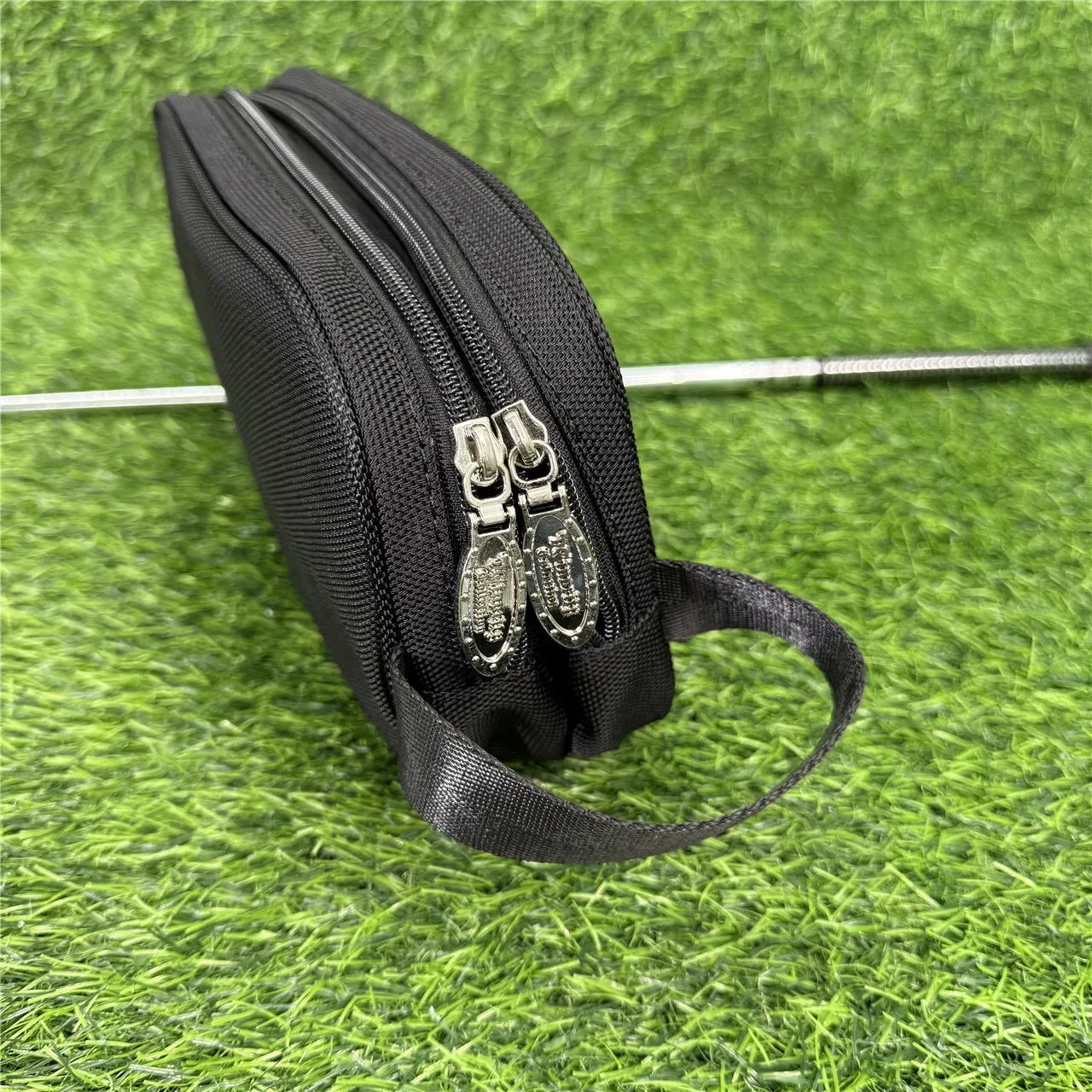 Golf Hand Bag, Double-Layer Canvas Organizer with Scratch-Resistant Base, Durable Sports Tote