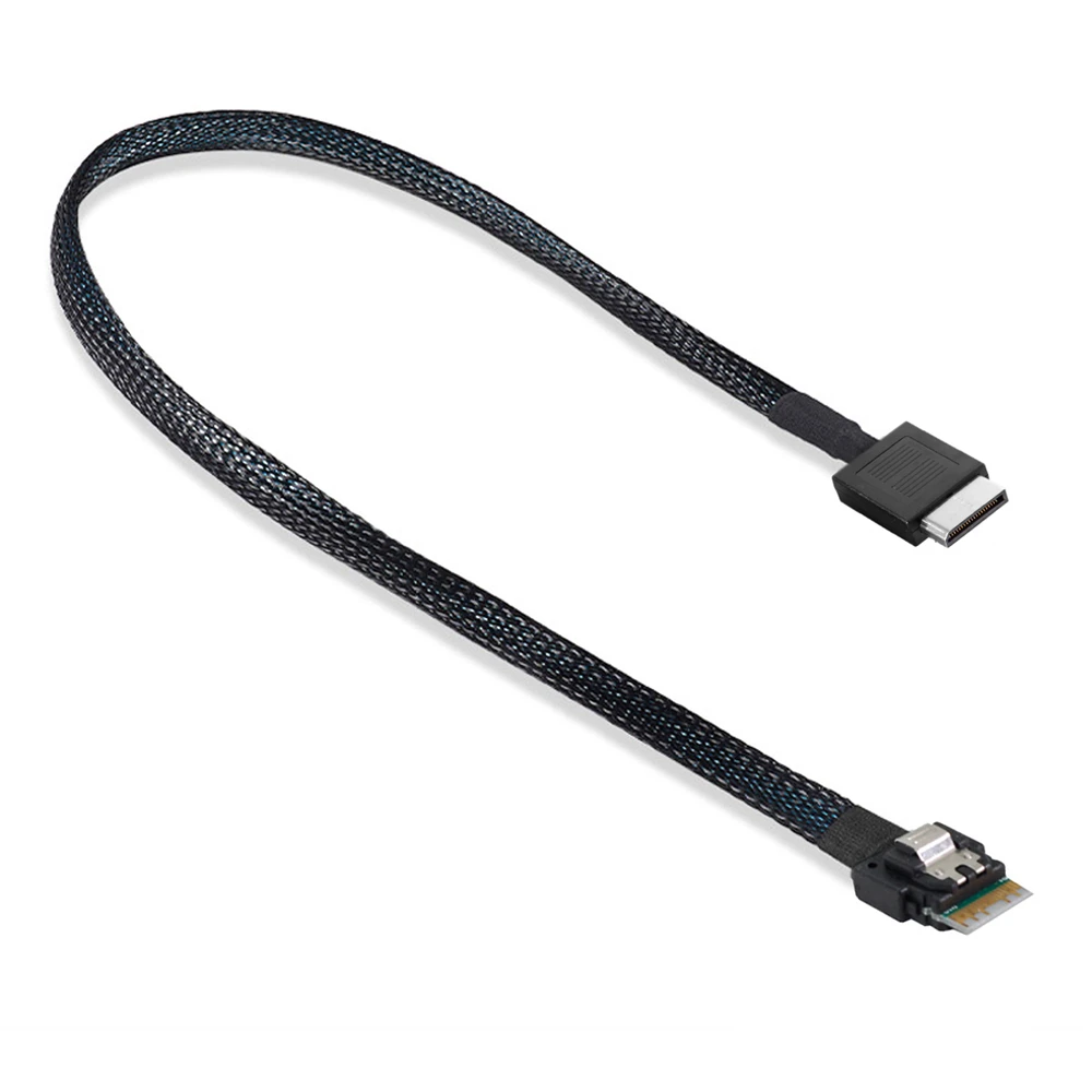 OcuLink PCIe PCI-Express SFF-8611 4i to SFF-8654 Slimline SSD Data Active Cable 50cm