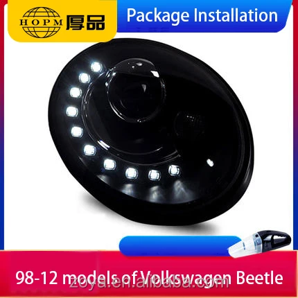 Headlight assembly lens LED tear-eye conversion xenon light tuning light for 98-05/09-12 models Beetle