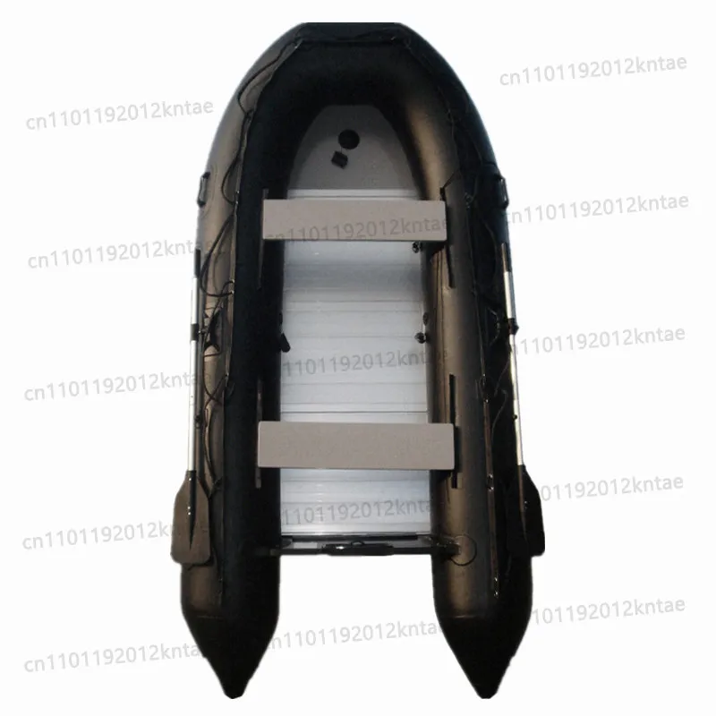 Inflatable boat - heavy-duty hard bottom fishing boat, inflatable dinghy, lure kayak, flood control rescue speedboat