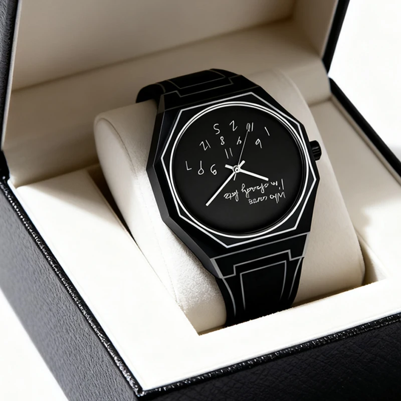 ساعة يد كوارتز إلكترونية رياضية للرجال، تصميم بسيط مستوحى من الرسوم المتحركة، إبزيم إغلاق خفيف الوزن للجنسين، ساعة للطلاب #1