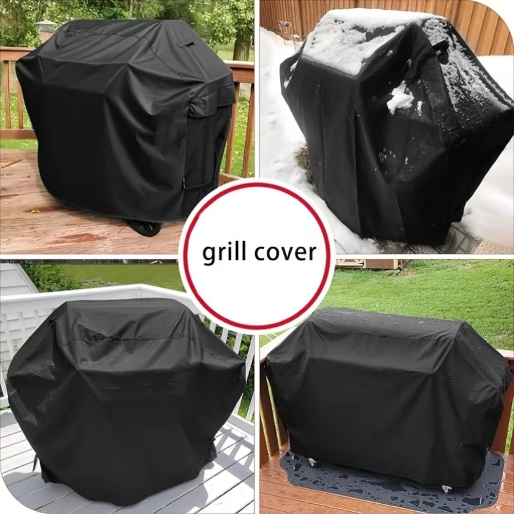 

210D Heavy Duty Bbq Grill Cover For Outdoor Grill Fire Pit Stove BBQ Covers Outdoor Rain UV Protective Barbecue Cover