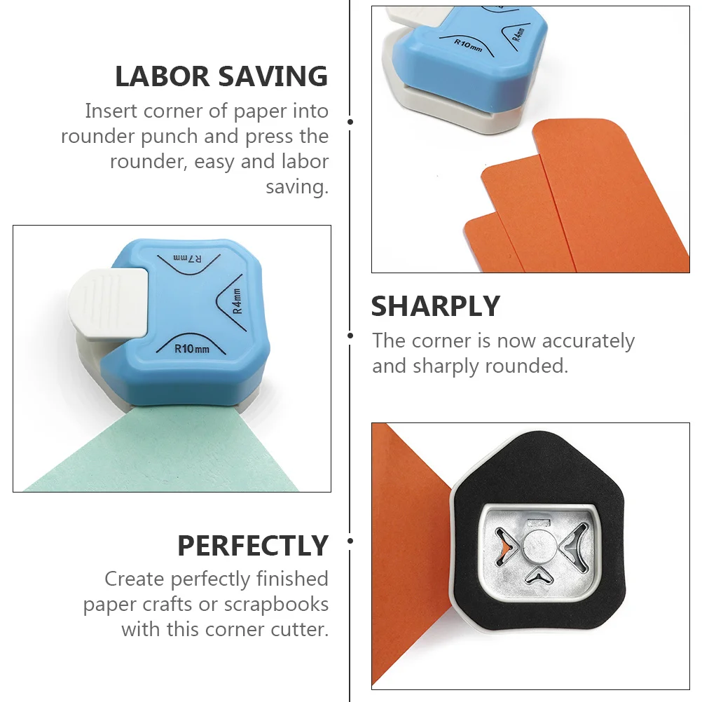 1 pezzo 3 in 1 strumento per artigianato in carta fotografica più arrotondata, smusso affilato e durevole per progetti fai da te di scrapbooking