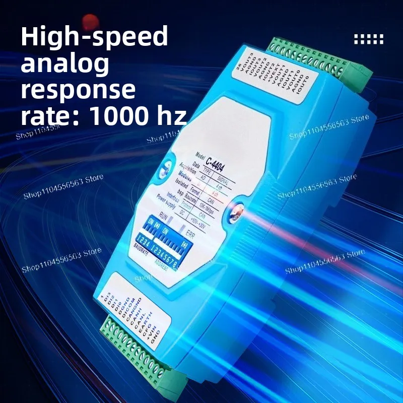 CAN Bus to Analog Output Module, 4-20mA 0-10V with Digital I/O & CANFD