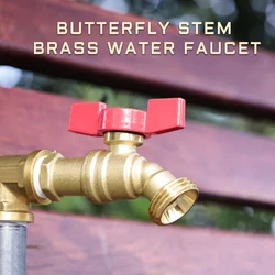 TMOK 나비 황동 물 수도꼭지, 와인 탱크, 야외 정원 물 수도꼭지, 1/2 인치 회전 방향 표시