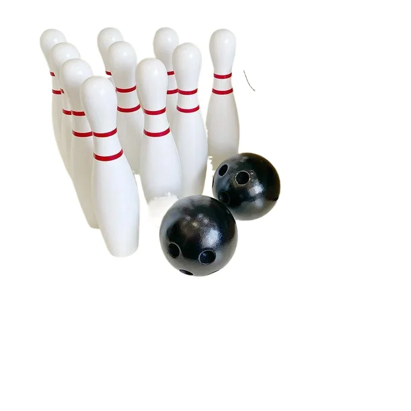 Wooden bowling ball, large indoor and outdoor team building activity sports meeting game props