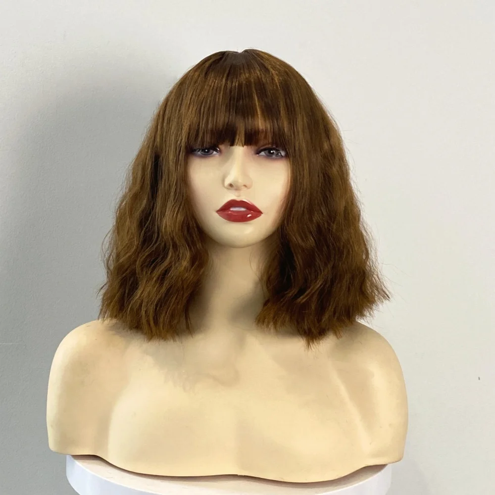Wig Women's Short Chicken Rolls Corn Perm Wool Roll Air Bangs Medium Long Hair Wig Accessories Ynthetic Hair Cover Dress Up Wig