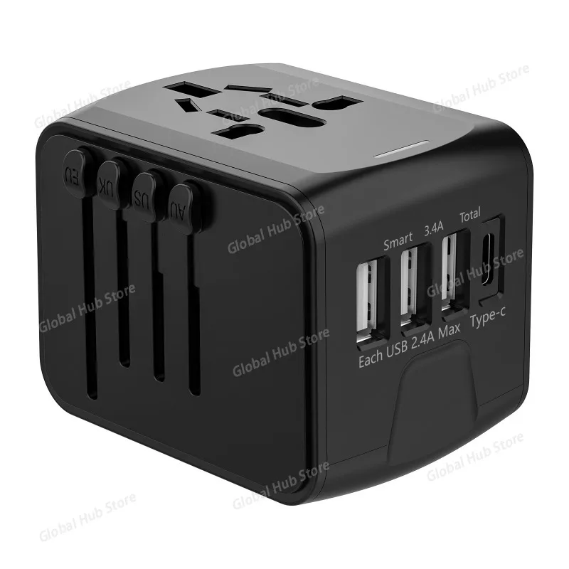 

Universal Travel Adapter Travel Charger for US EU UK AUS Travel with 3 USB and 1 Type C Port