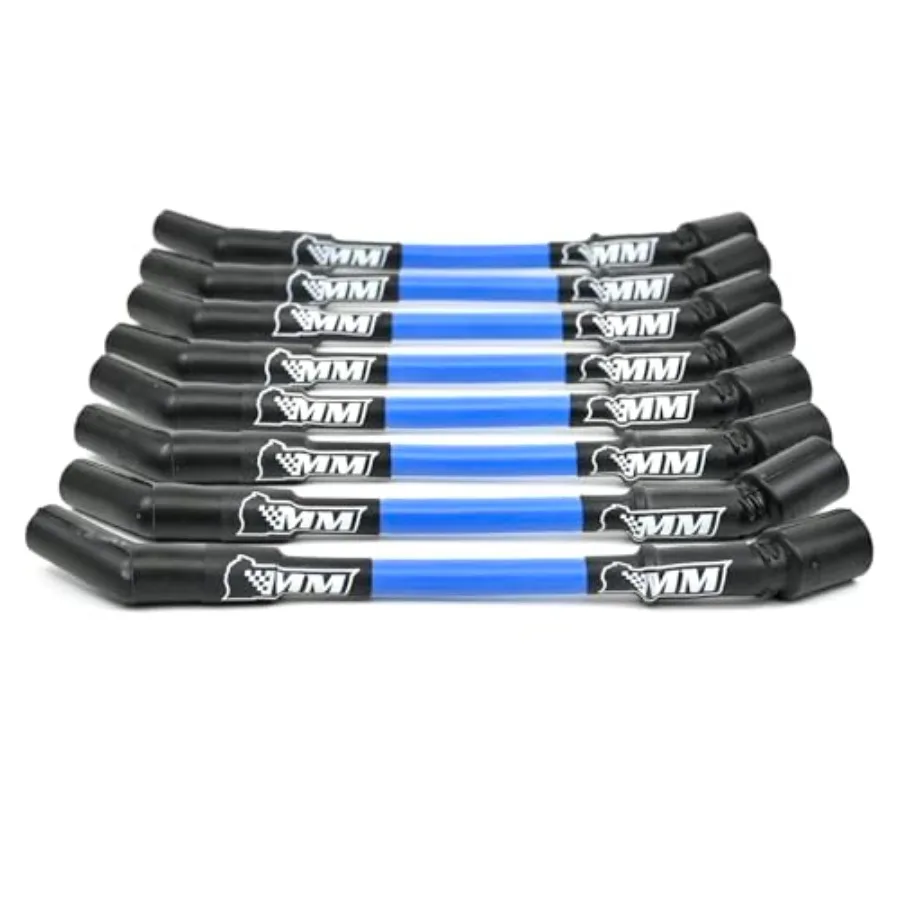 

2014+ LT Spark Plug Wire Set 10mm Blue Performance Wires for Gen V LT1 LT4 L83 L86 L84 L87 L8T 5.3L 6.2L 9 in Length Blue HighP