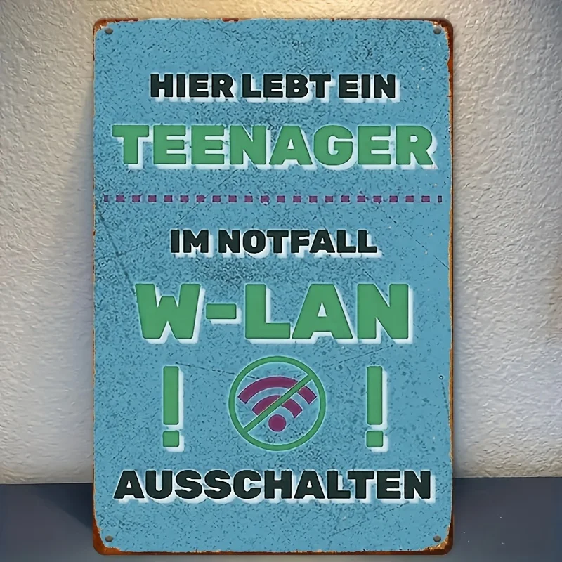 Charming Vintage German Games Metal Wall Art -  Durable Wrought Iron Sign for Home & Office Decor, for Bedroom, Dining Room, or