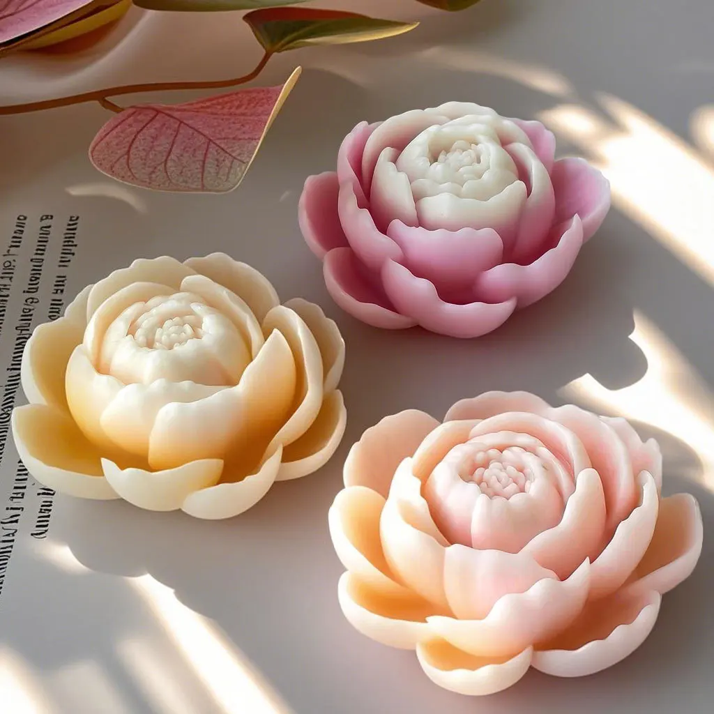 

DIY Peony Silicone Mold for Aromatherapy Candle 3D Flower Handmade Soap Elegant Fragrance Decor Crafting Tool