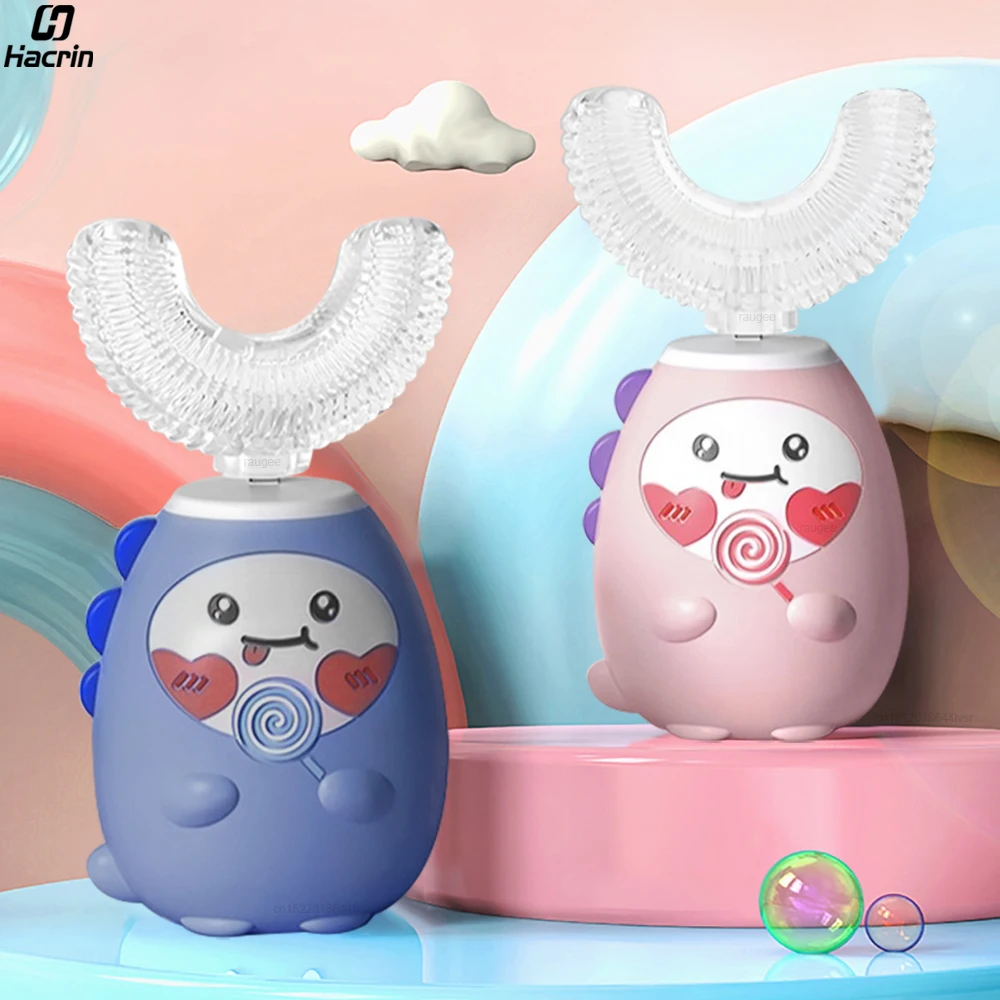 

Children's Electric Toothbrush U Shaped Electric Toothbrush for Children Kids Rechargeable Cartoon Child Electric Toothbrush