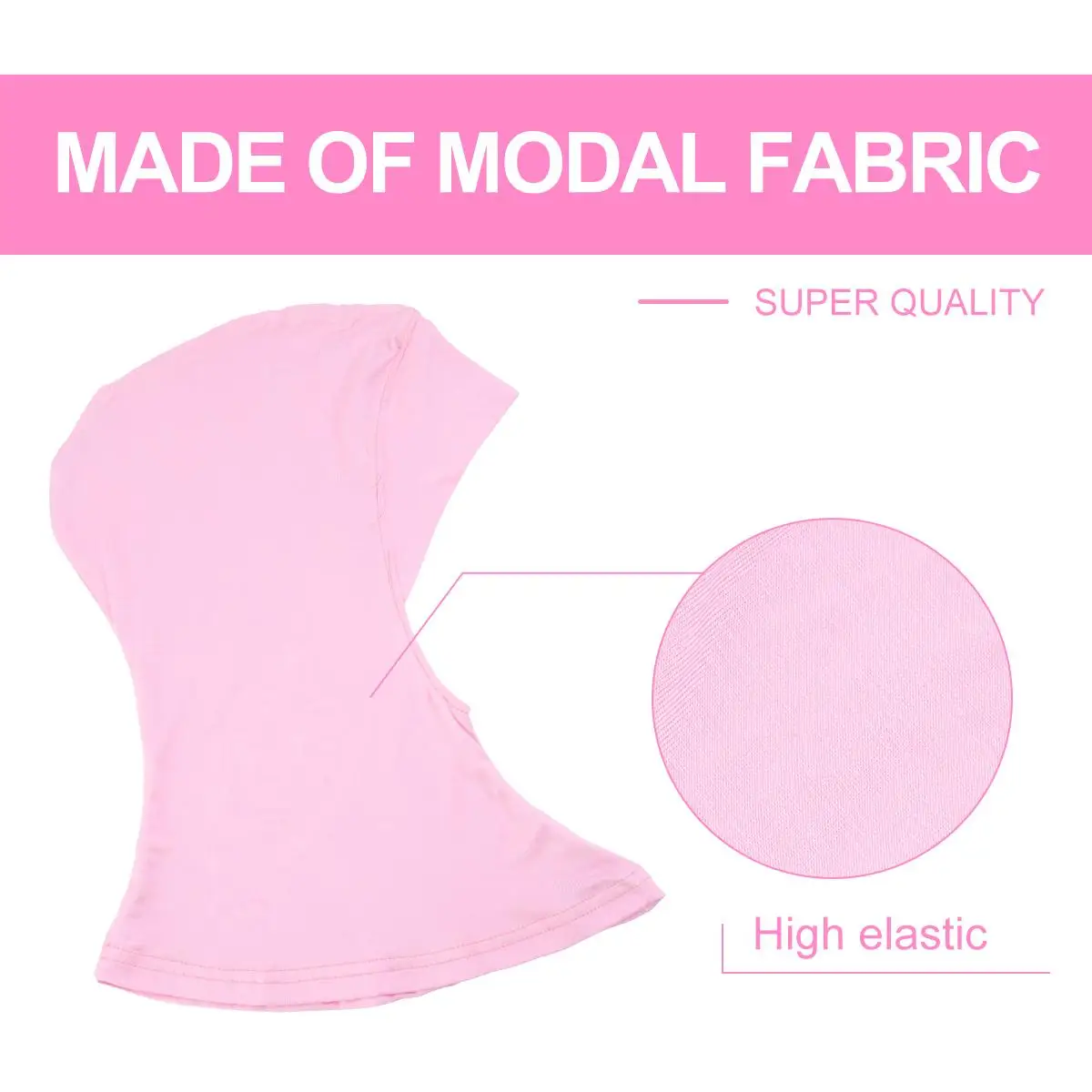 

Muslim Hijab Cap Solid Color Lightweight Breathable Inner Neck Cover Ramadan Shawl Scarf Wrap Women Running Hat