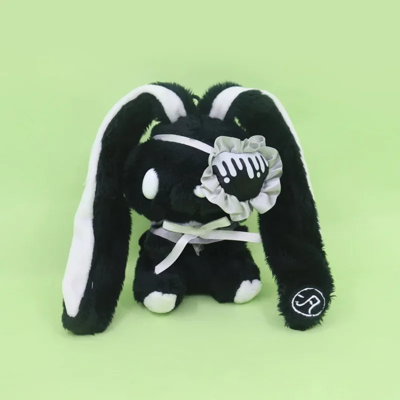 Kawaii Goth Pink Bunny Gloomys Bären-Augenmaske Plüschtier Schlüsselanhänger Allzweck-Hasen-Augenklappe Stofftier Plüsch-Rucksackanhänger – Detail 4
