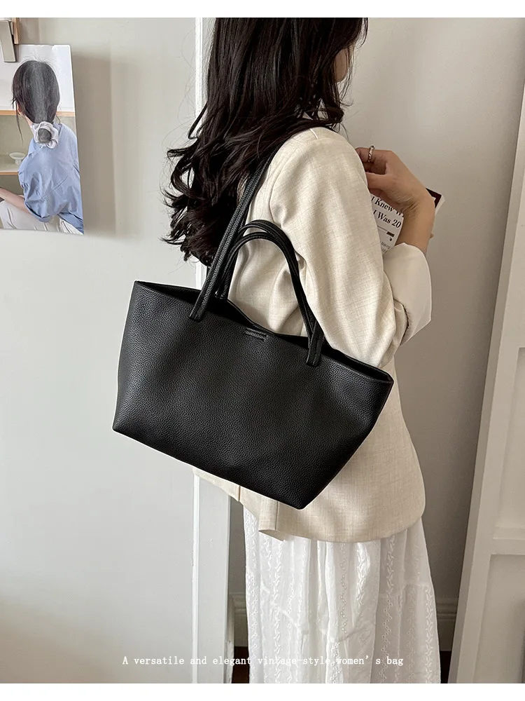 

Bag Women's 2026 New Trendy Fashion Simple Casual Shoulder Bag Advanced Texture Light Luxury Daily Work Tote Bag