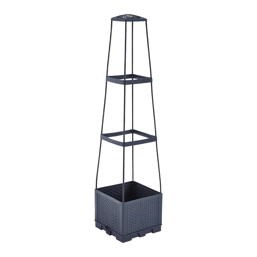 Self Watering Raised Garden Bed With Trellis For Tomato Plants Flowers Vegetables PP Plastic Box Indoor Outdoor