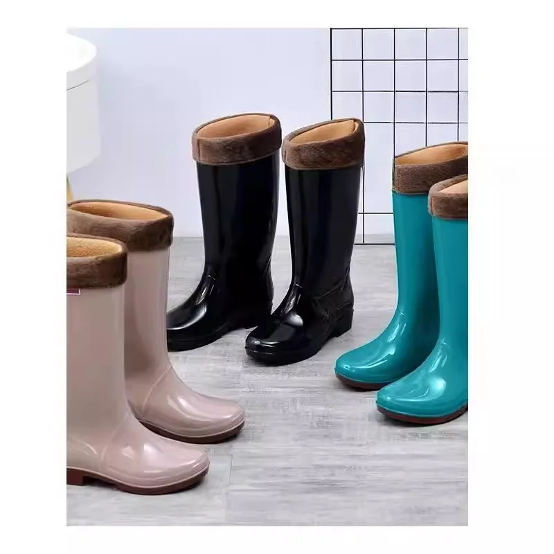 女性用プラスチック製ウォーターシューズ-ミディアムチューブ-アウトドアフィッシングシューズ-防臭-軽量-ワークブーツ-男女兼用