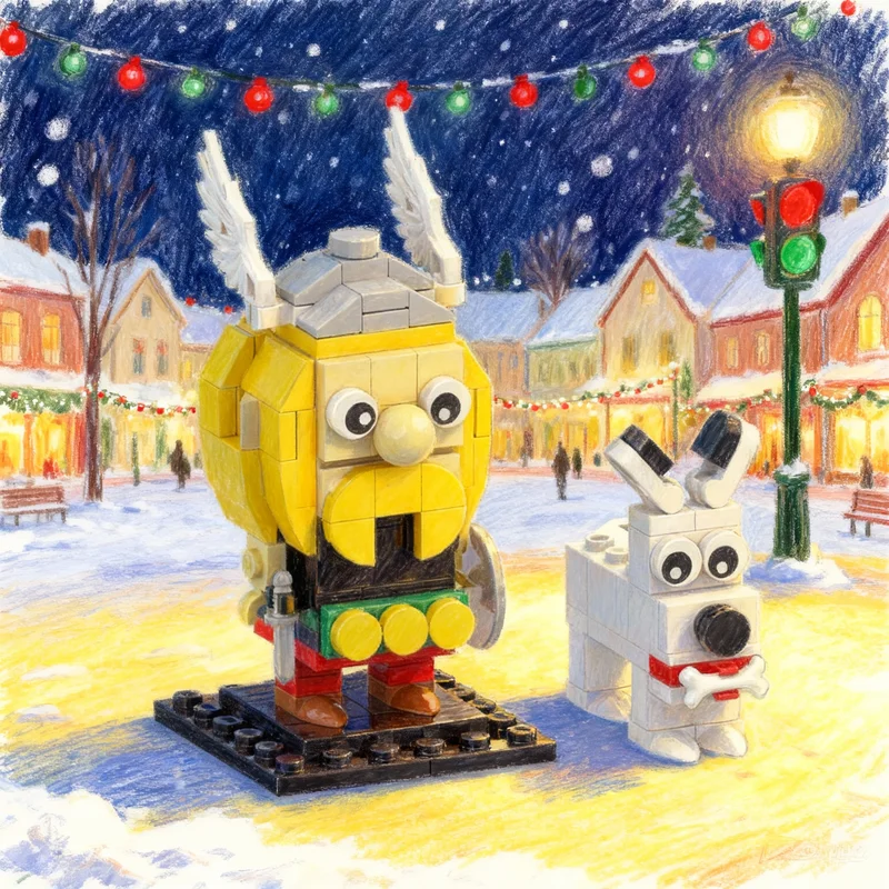 

154pcs MOC Asterix The Dog Obelix Brickheadz Model Building Blocks Construction Toys Creative Christmas Gifts Idea DIY Education