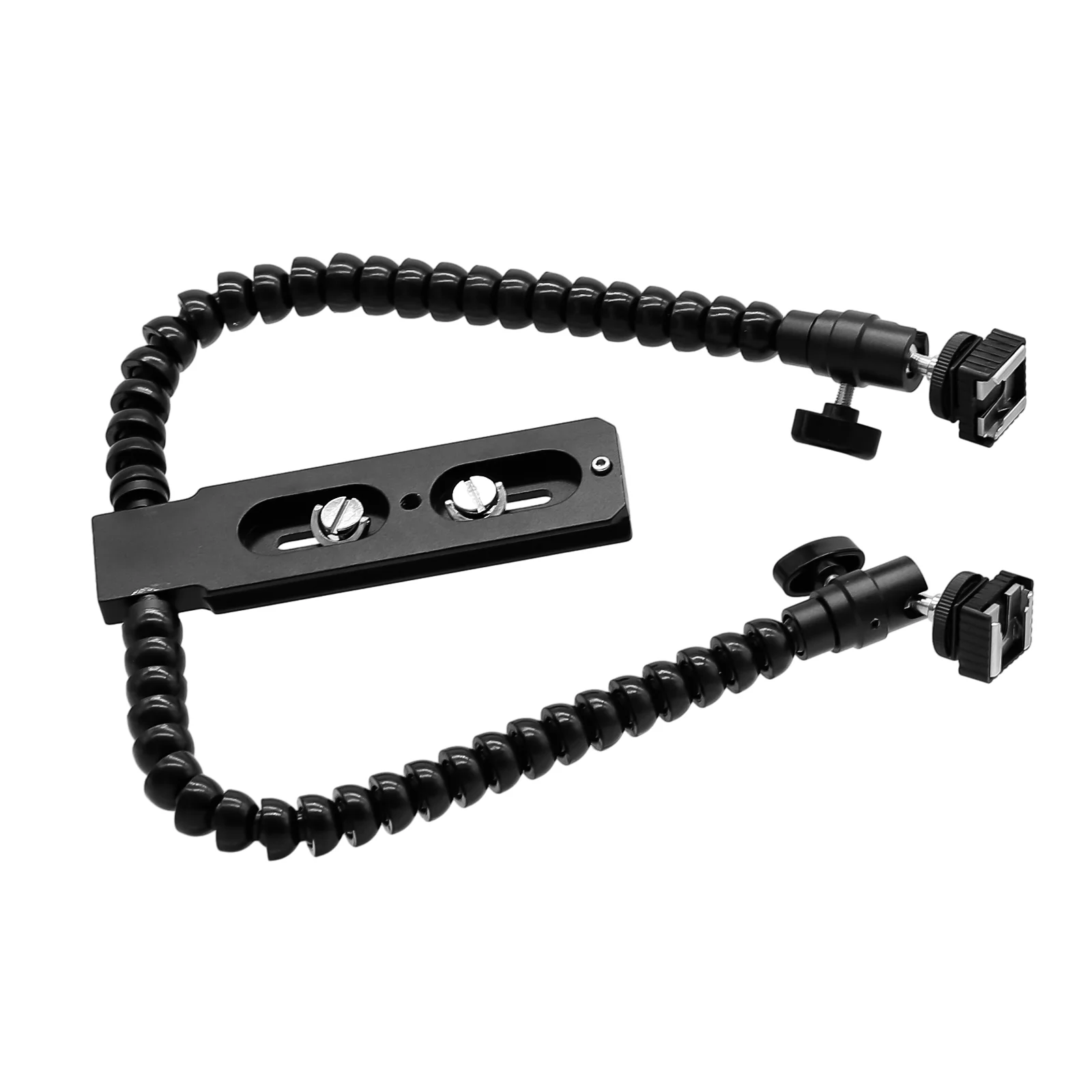 Uchwyt do lampy błyskowej makro z podwójnym ramieniem, mocowanie na gorącą stopkę, system szybkiego uwalniania DMM-901 do Canon MT-24EX itp. — zdjęcie 4