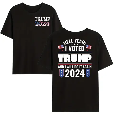 Hell Yeah I Voted Trump and I Will Do It Again 2024 티셔츠, 2024 셔츠