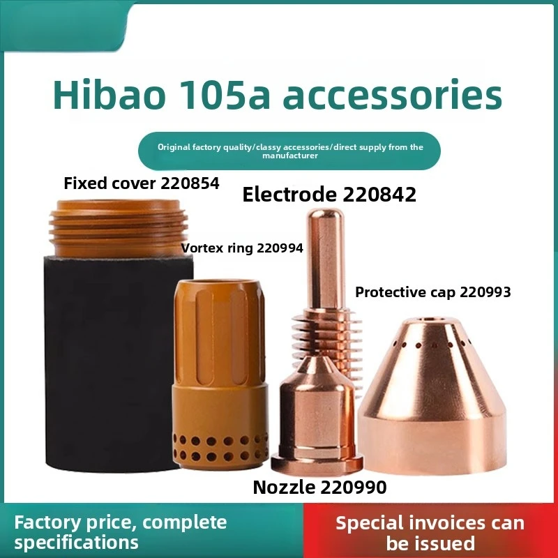 Kit de bico e tampa de eletrodo de plasma Hypertherm 105A 220842/220990/220993 para consumíveis de tocha de corte CNC
