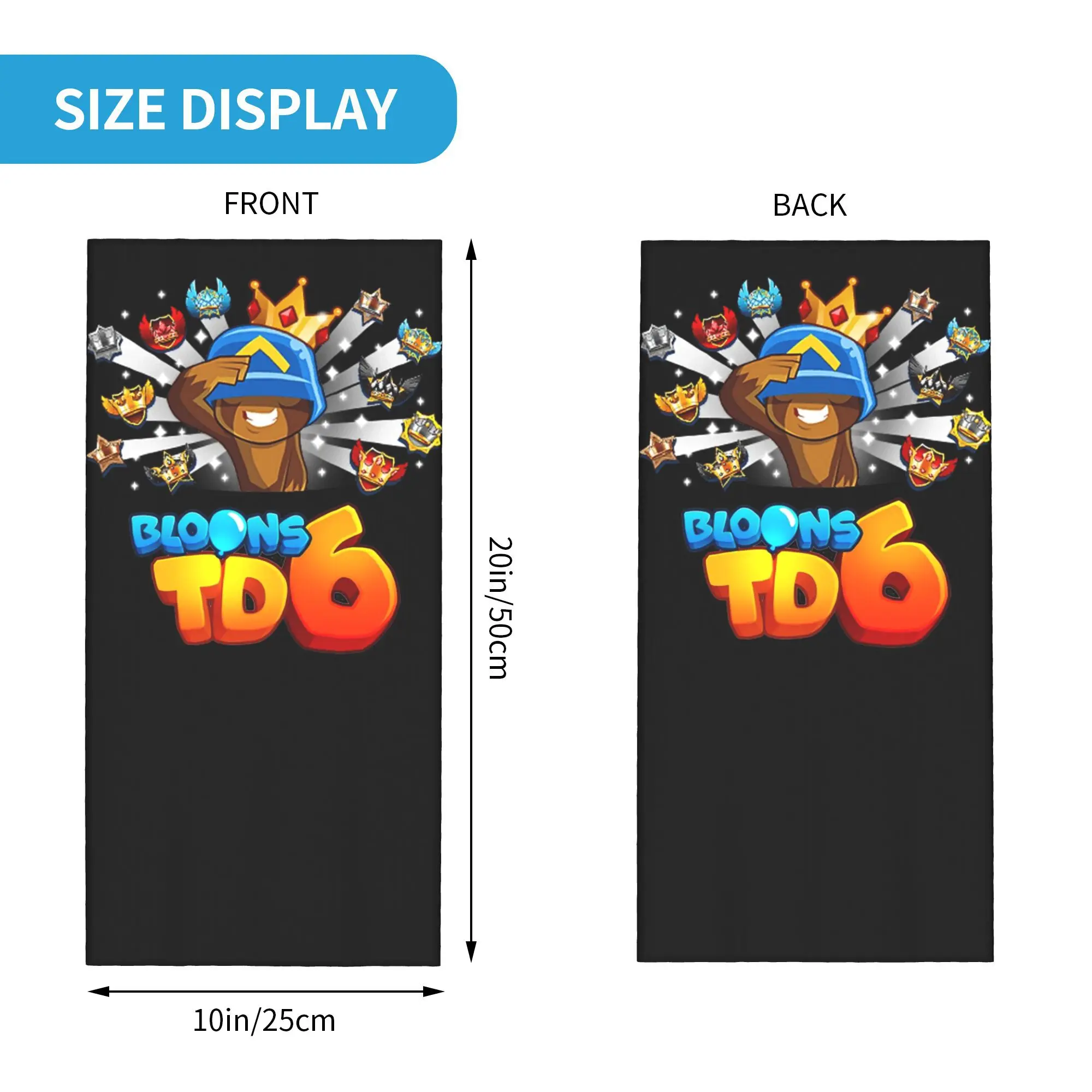 بلونز Td 6 للأطفال باندانا غطاء الرقبة قناع مطبوع وشاح دافئ لركوب الدراجات وشاح ركوب الدراجات للرجال والنساء الكبار طوال الموسم