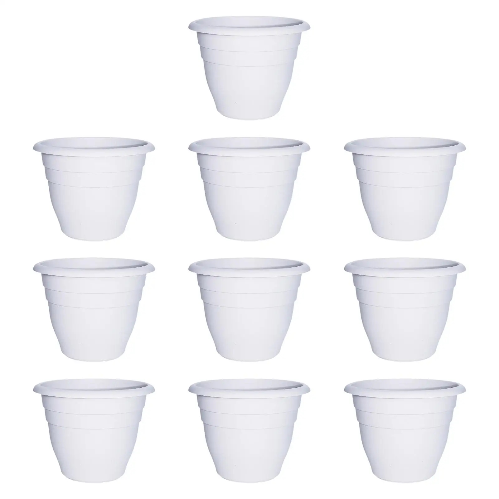 Sturdy Plant Pots Outdoor Indoor with Drainage Simple Design Large Capacity Planters for Home Office Garden Use