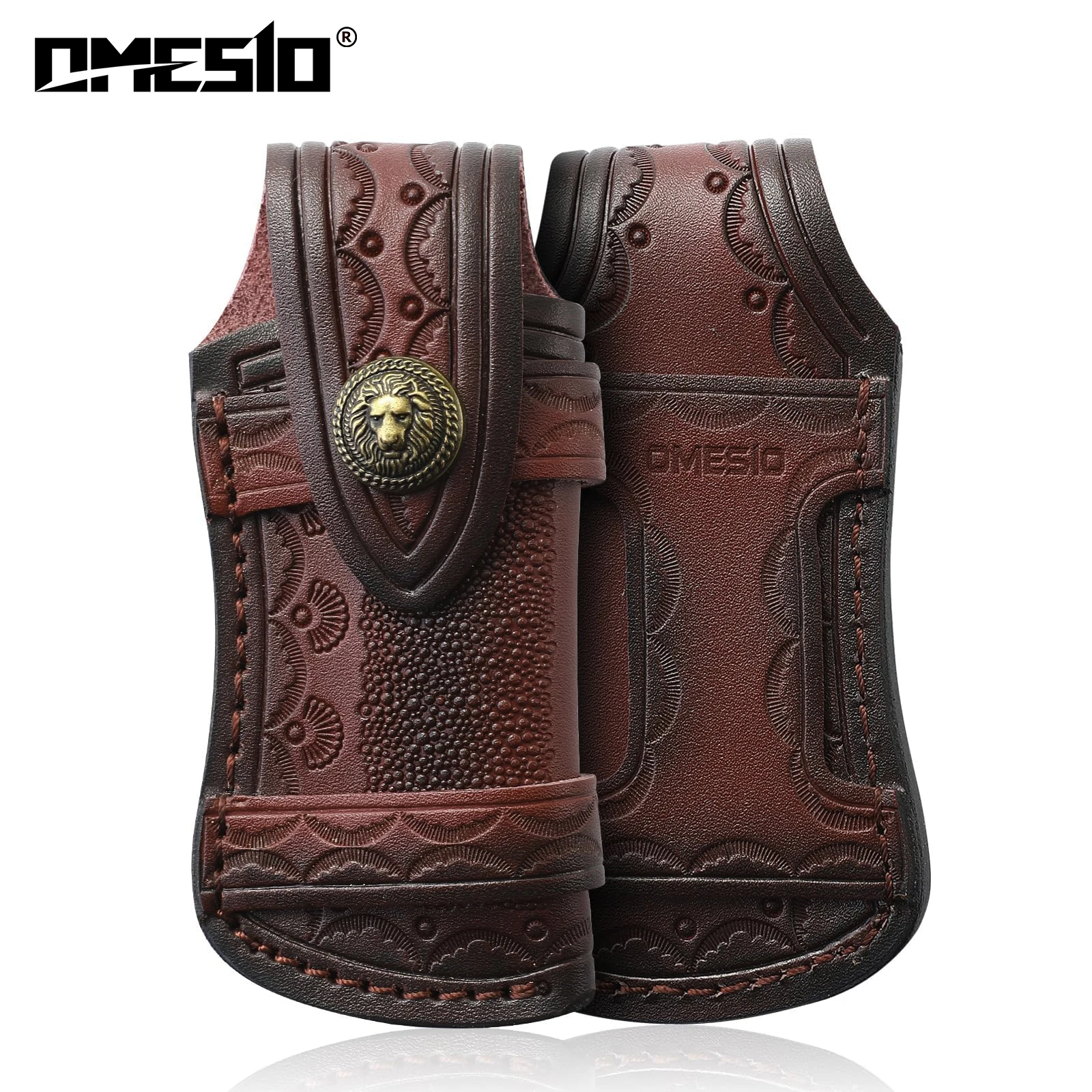 OMESIO Guaina per coltello in pelle da 4,53'' (M) per tasca, pieghevole e portacoltelli orizzontale