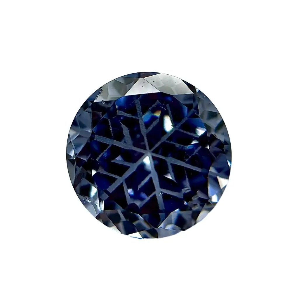 

Round Flowers Cut Loose CZ Gems Tanzanite Cubic Zirconia Stone For Jewelry Make