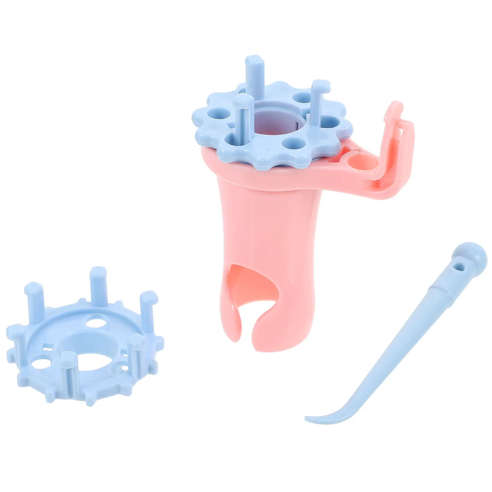 

1Set Creative Double Weaving Head Thread Knitter Plastic Knitting Tool DIY Device for Wool Cotton Silk Thread Craft Weaving Tool