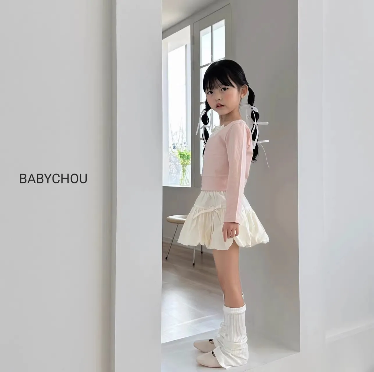 

Korean Version of Children's Clothing 2025 Summer New Girls Cute Bow Bud Short Skirt Fashion Casual