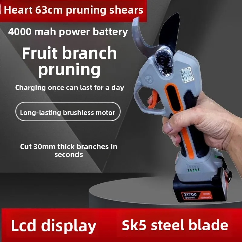 Premium New 3Cm Electric Scissors Powerful Orchard Electric Scissors Garden Hand Tools Pruning Tools