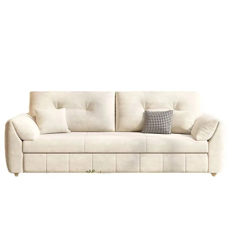 

Hot-selling family expandable foldable sofa bed, cream air storage, multifunctional double sofa