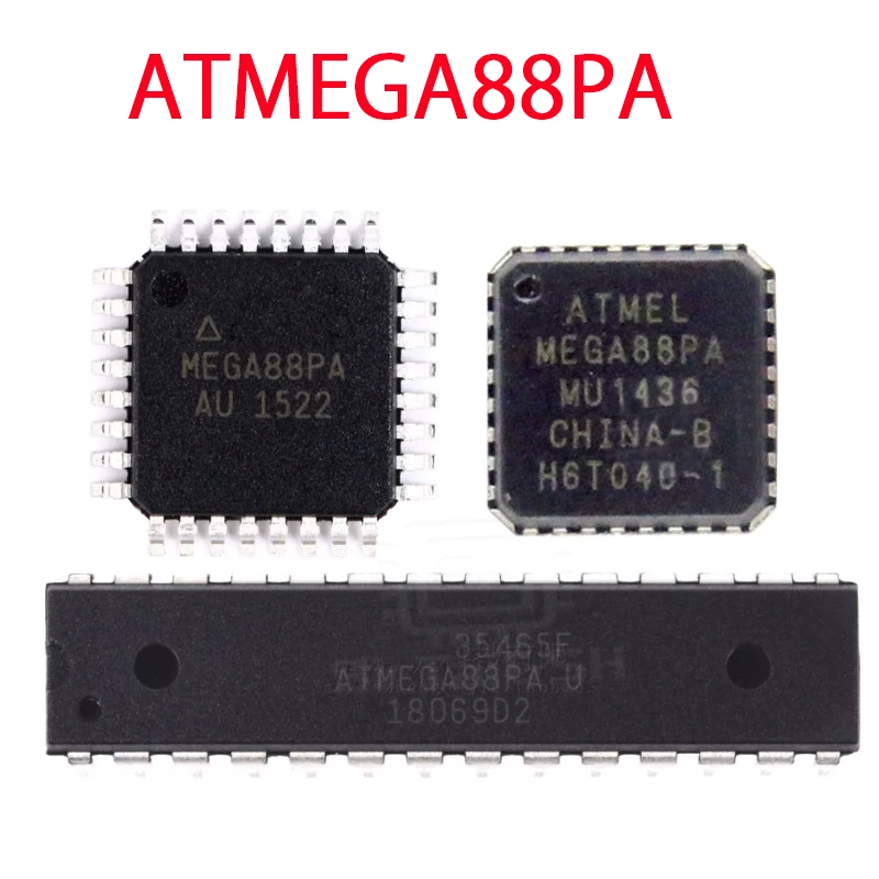 1PCS ATMEGA88PA-AU QFP-32 ATMEGA88PA-PU DIP-28 ATMEGA88PA-MU QFN-32 MCU AVR 8-bit microprocessor