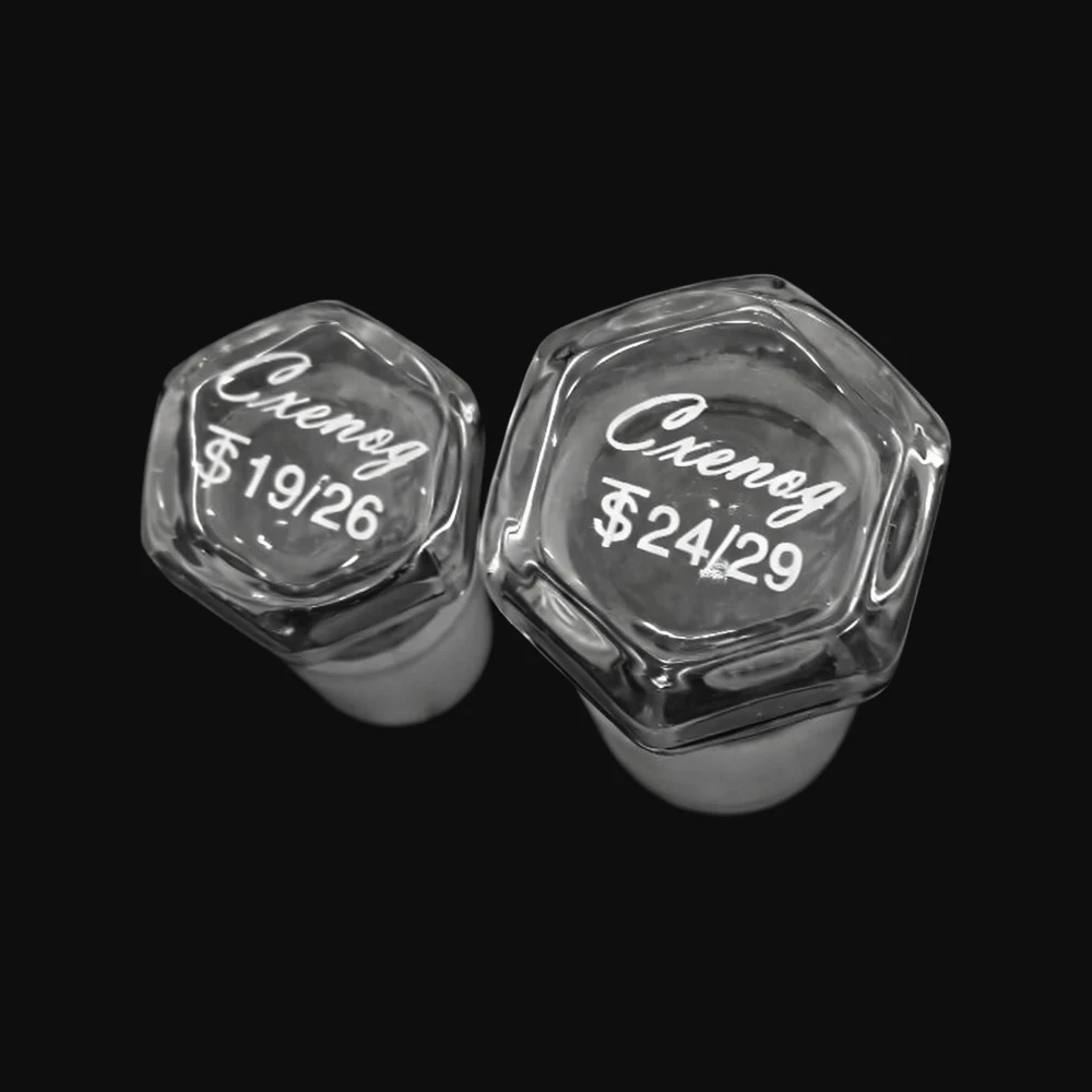 Lab Glass Hollow Plug 19*26/24*29/24*40 Hexagonal PlugStandard Mouth Stopper Grinding Air Plugs for Flask School Experiment