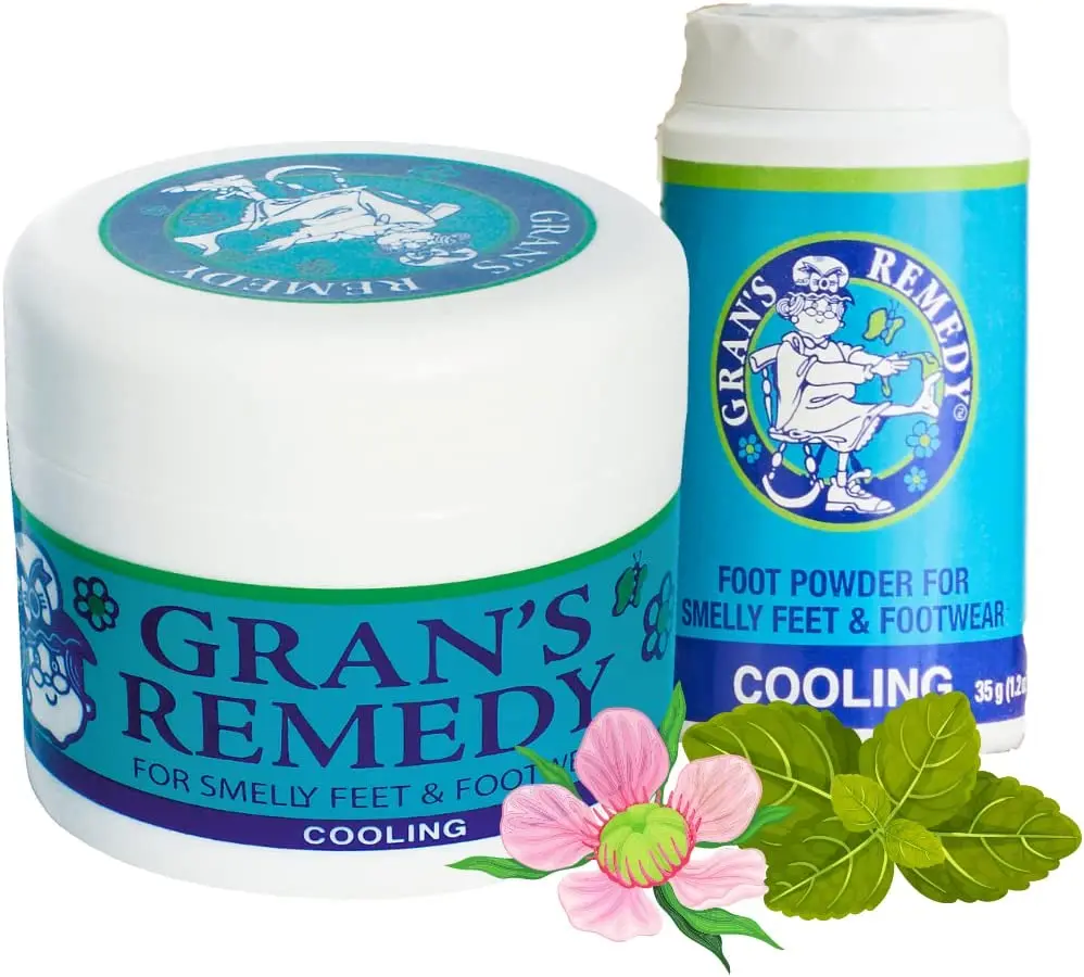 35g Natural Shoe Deodorizer Gran's Remedy Foot Odor Eliminator Powder Absorb Sweat and Moisture Neutralize Smelly Odors Scented