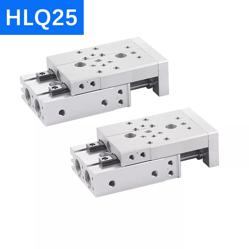 High Quality Pneumatic Guide Rail Precision Slide Cylinder HLQ25X10/20/30/40/50/75/100/125/150/AS/AF/A/BA/BF/B.